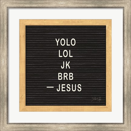 Framed Jesus Humor Print