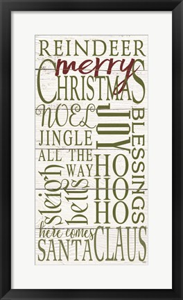 Framed Merry Christmas Print