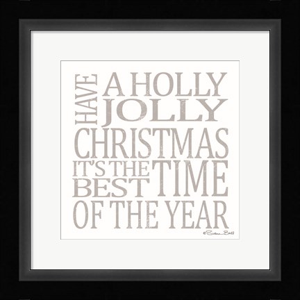 Framed Holly Jolly Christmas Print