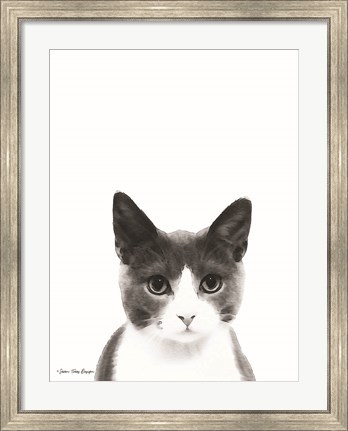 Framed Watercolor Cat Print