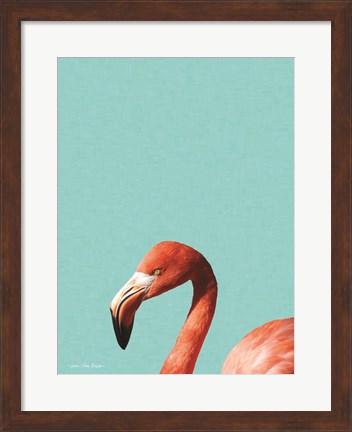 Framed Blue Flamingo Print