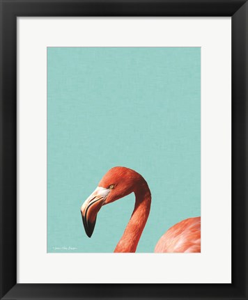 Framed Blue Flamingo Print