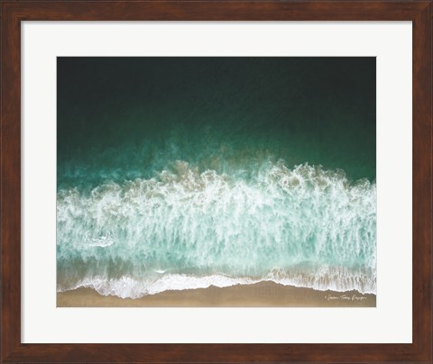 Framed Waves and the Sea Print