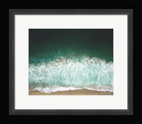 Framed Waves and the Sea Print