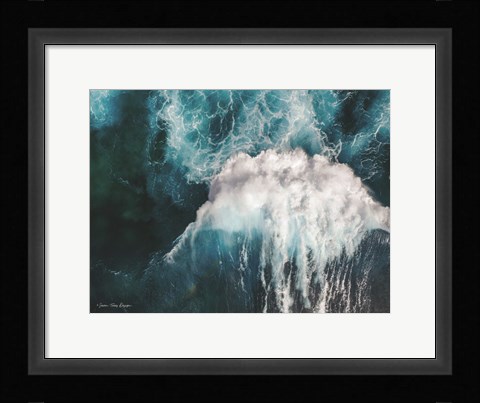Framed Waves From the Sky Print