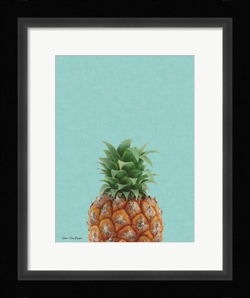 Framed Blue Pineapple Print