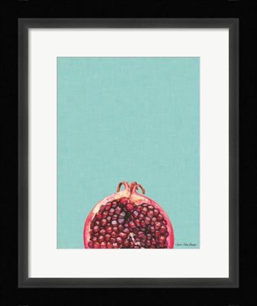Framed Blue Pomegranate Print