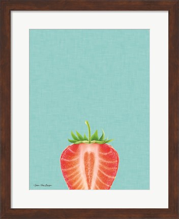 Framed Blue Strawberry Print