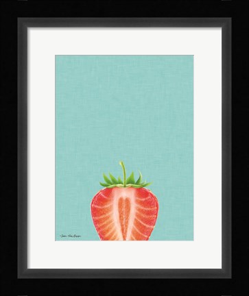 Framed Blue Strawberry Print