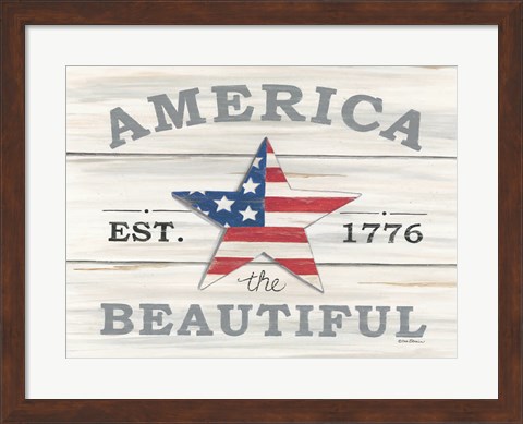 Framed America the Beautiful Star Print