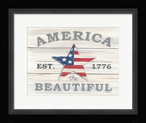 Framed America the Beautiful Star Print