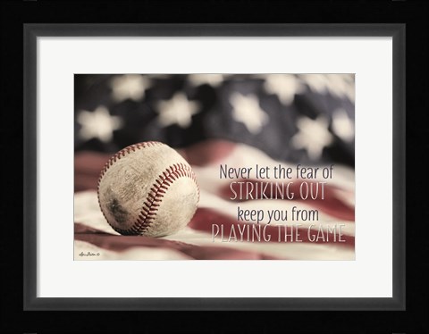 Framed Baseball - Playing the Game Print