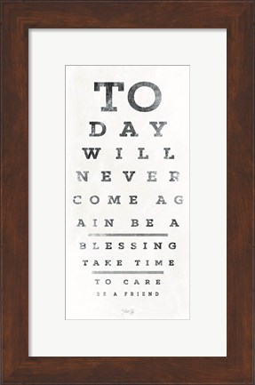 Framed Eye Chart I Print