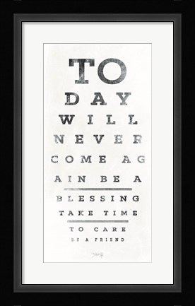 Framed Eye Chart I Print