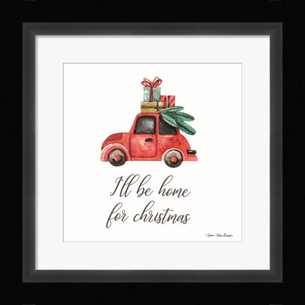 Framed I'll be Home for Christmas Print