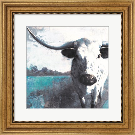 Framed Cow Close Up Print