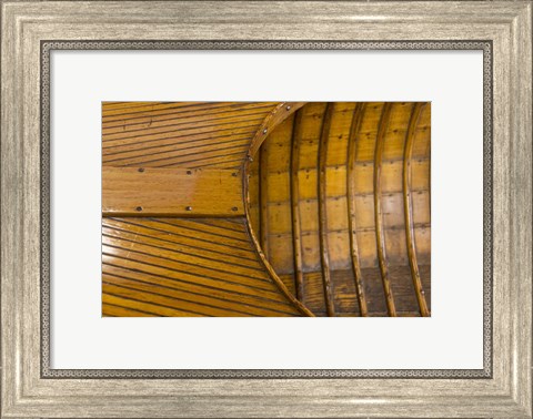 Framed Vintage wooden Canoe Detail Print