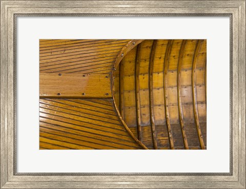 Framed Vintage wooden Canoe Detail Print