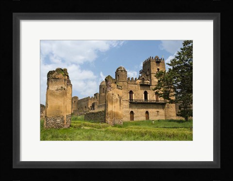Framed Fasilides' Castle in the fortress-city of Fasil Ghebbi, Gondar, Ethiopia Print