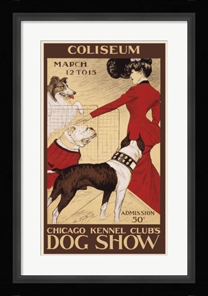 Framed Chicago Kennel Club's Dog Show Print