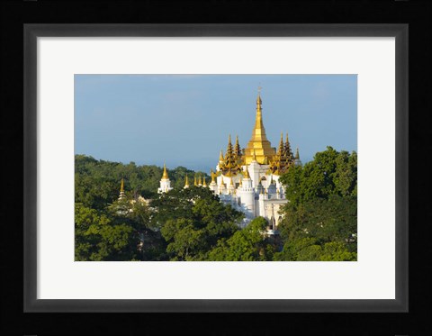 Framed Pagoda on Sagaing Hill, Mandalay, Myanmar Print