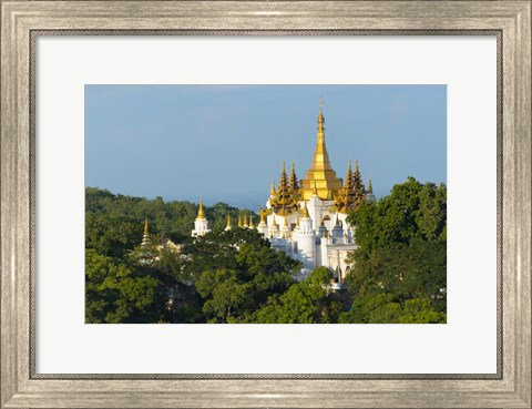 Framed Pagoda on Sagaing Hill, Mandalay, Myanmar Print