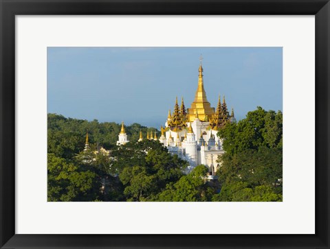Framed Pagoda on Sagaing Hill, Mandalay, Myanmar Print
