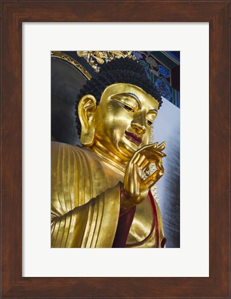 Framed Buddhist Statue in Jinshan Temple, Zhenjiang, Jiangsu Province, China Print