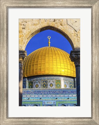 Framed Dome of the Rock Arch, Temple Mount, Jerusalem, Israel Print