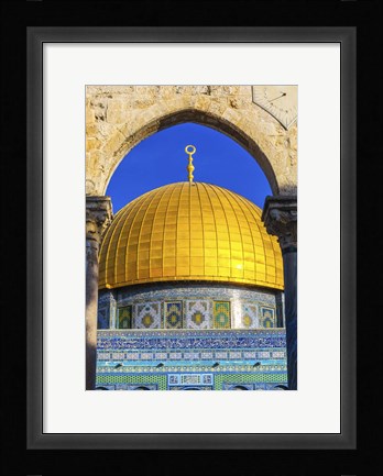 Framed Dome of the Rock Arch, Temple Mount, Jerusalem, Israel Print
