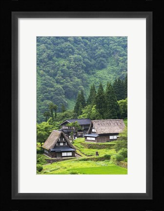 Framed Ainokura Village, Gokayama, Japan Print