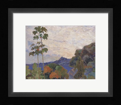 Framed Martinique Landscape (detail) Print