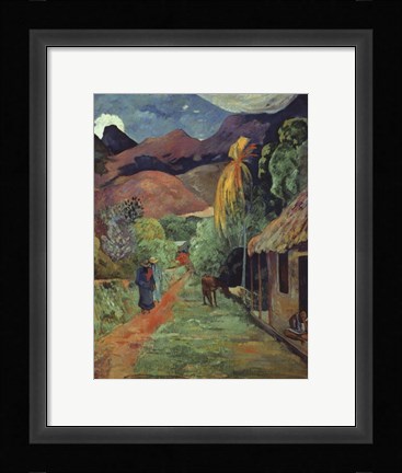 Framed Tahiti, 19th Century Print