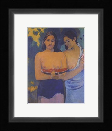 Framed Two Women from Tahiti Print