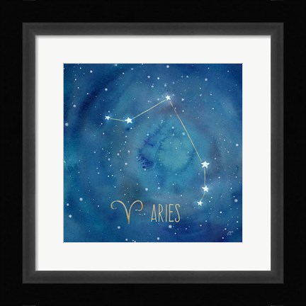 Framed Star Sign Aries Print
