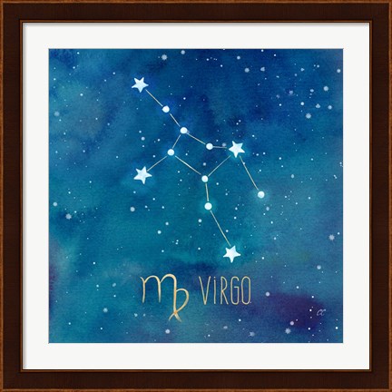 Framed Star Sign Virgo Print