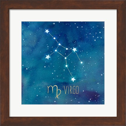 Framed Star Sign Virgo Print