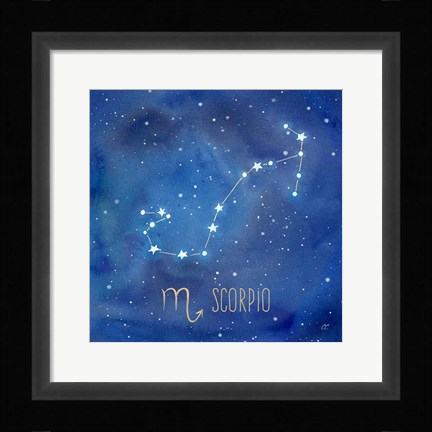 Framed Star Sign Scorpio Print