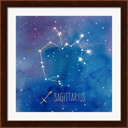 Framed Star Sign Sagitarius Print