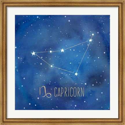 Framed Star Sign Capricorn Print