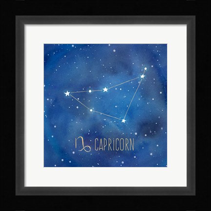 Framed Star Sign Capricorn Print