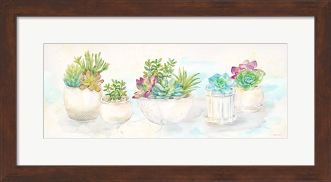 Framed Sweet Succulents Panel Print
