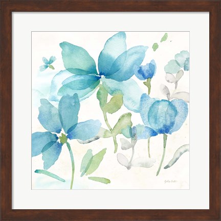 Framed Blue Poppy Field II Print