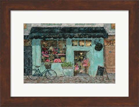 Framed Parisian Flower Shop Print