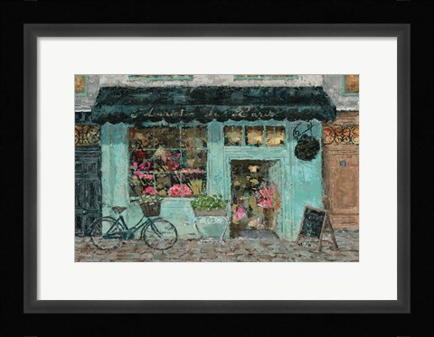 Framed Parisian Flower Shop Print