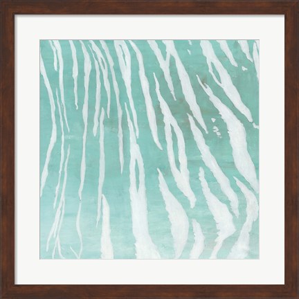 Framed Soft Animal Prints Blue Tiger Print