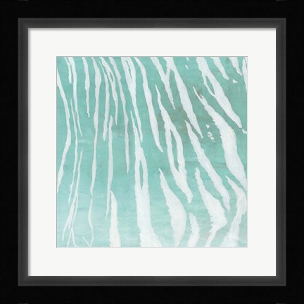 Framed Soft Animal Prints Blue Tiger Print