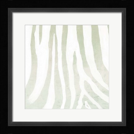 Framed Soft Animal Prints Gray Zebra Print
