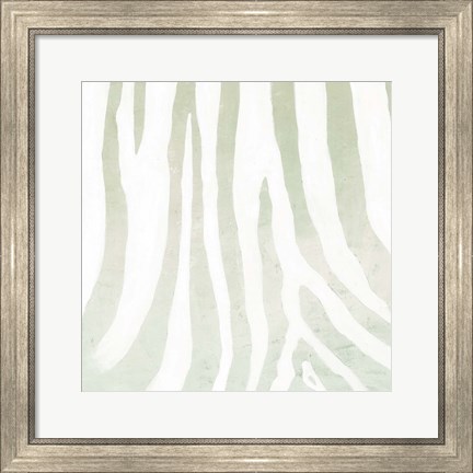 Framed Soft Animal Prints Gray Zebra Print