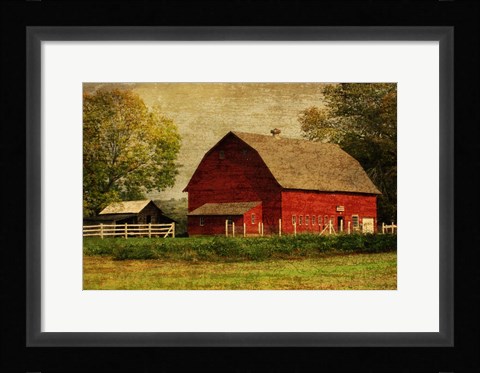 Framed Red Barn Print